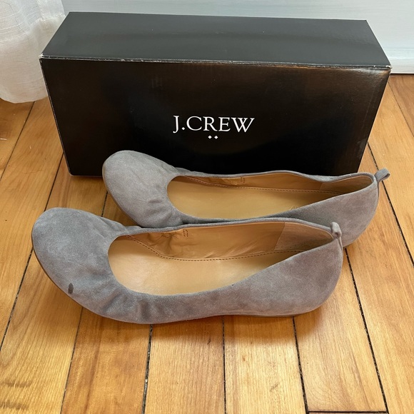 JCrew Anya Suede Ballet Flats - Picture 1 of 5